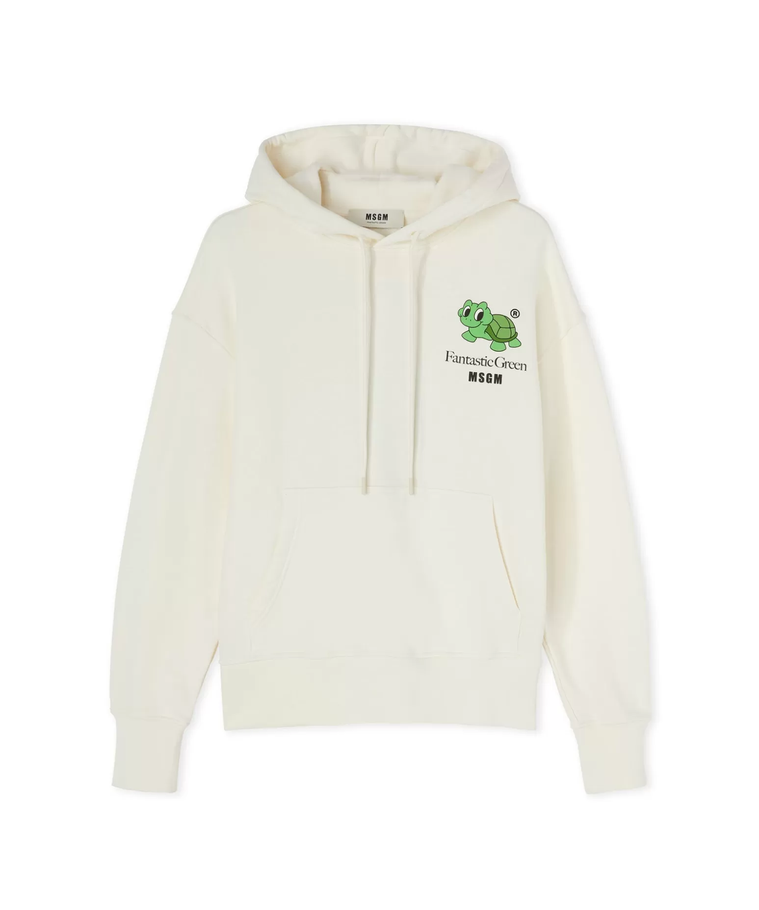 Donna MSGM Felpa Con Cappuccio In Cotone Organico Della Capsule Fantastic Gree