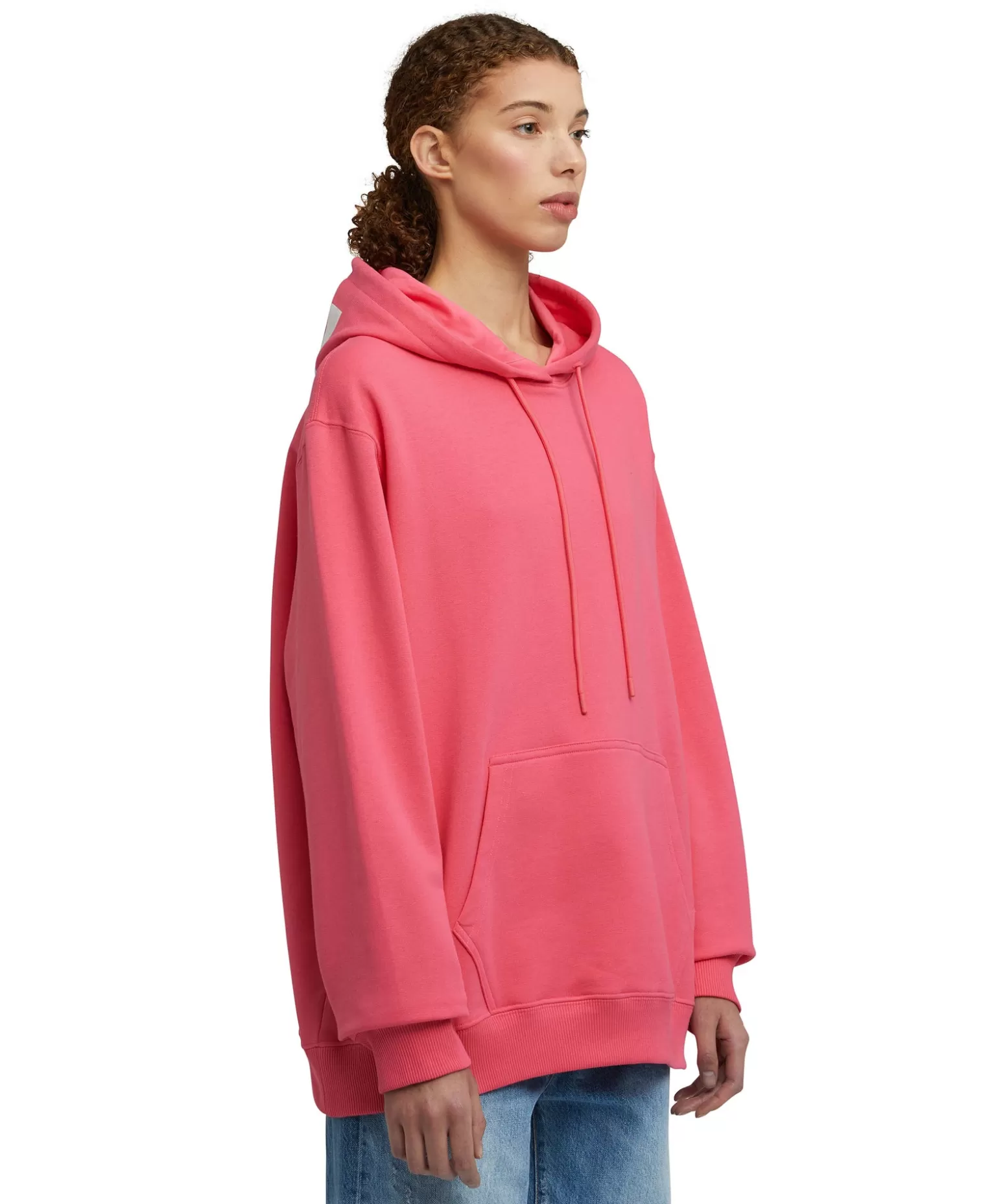 Donna MSGM Felpa Con Cappuccio In Cotone Tinta Unita Con Logo