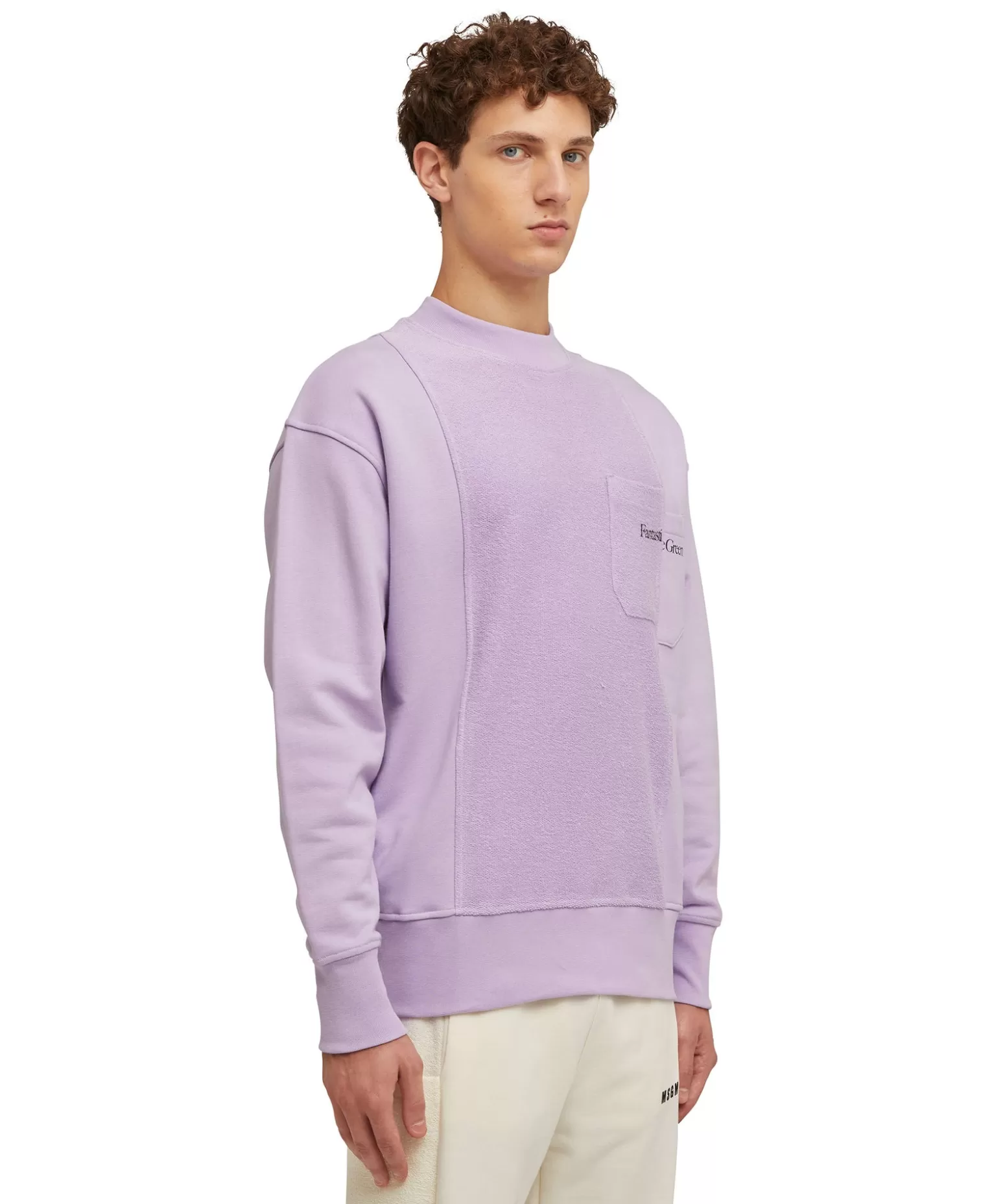 Donna MSGM Felpa Girocollo In Cotone Organico Della Capsule Fantastic Green