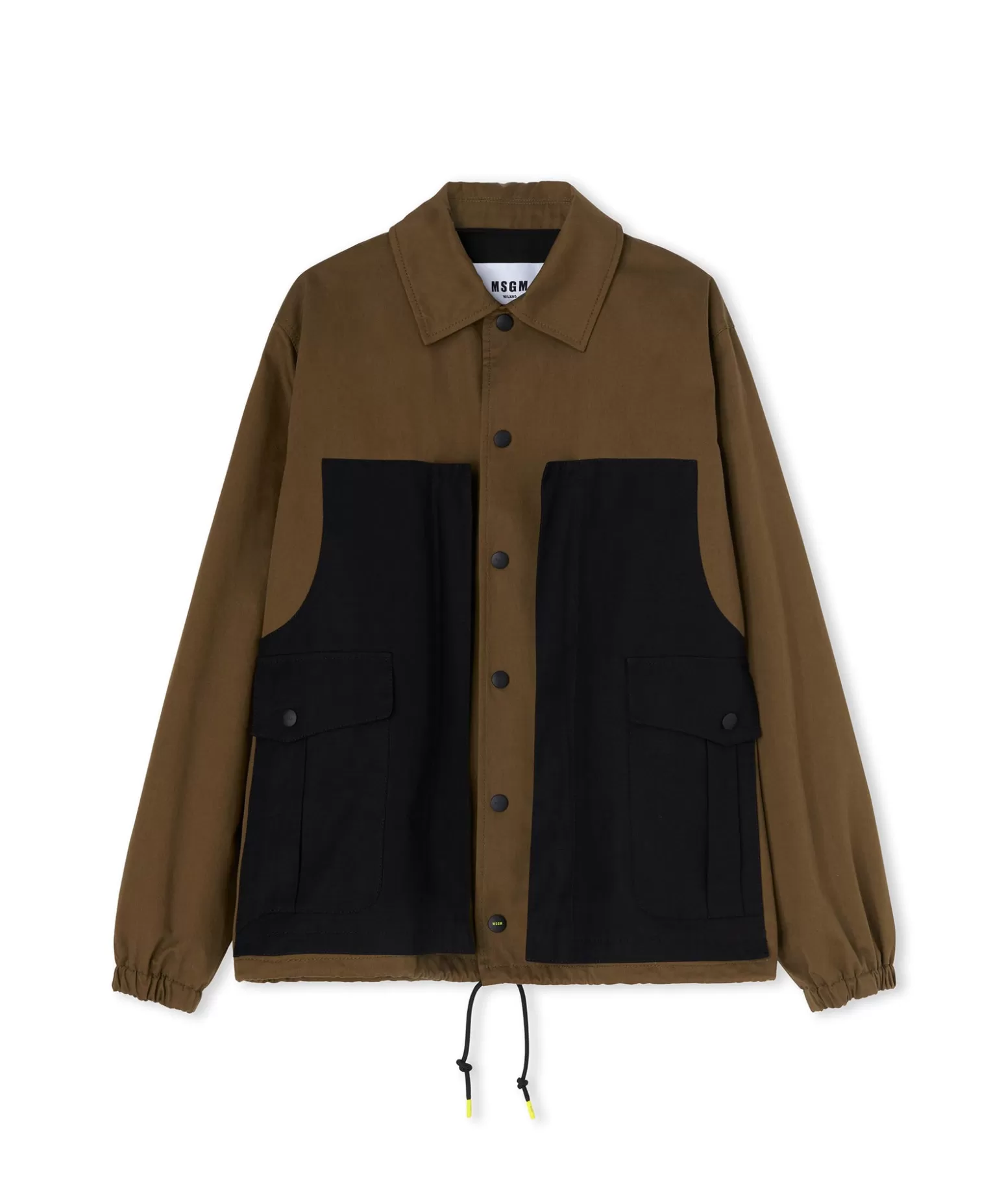 Uomo MSGM Giacca Worker In Cotone Colorblock