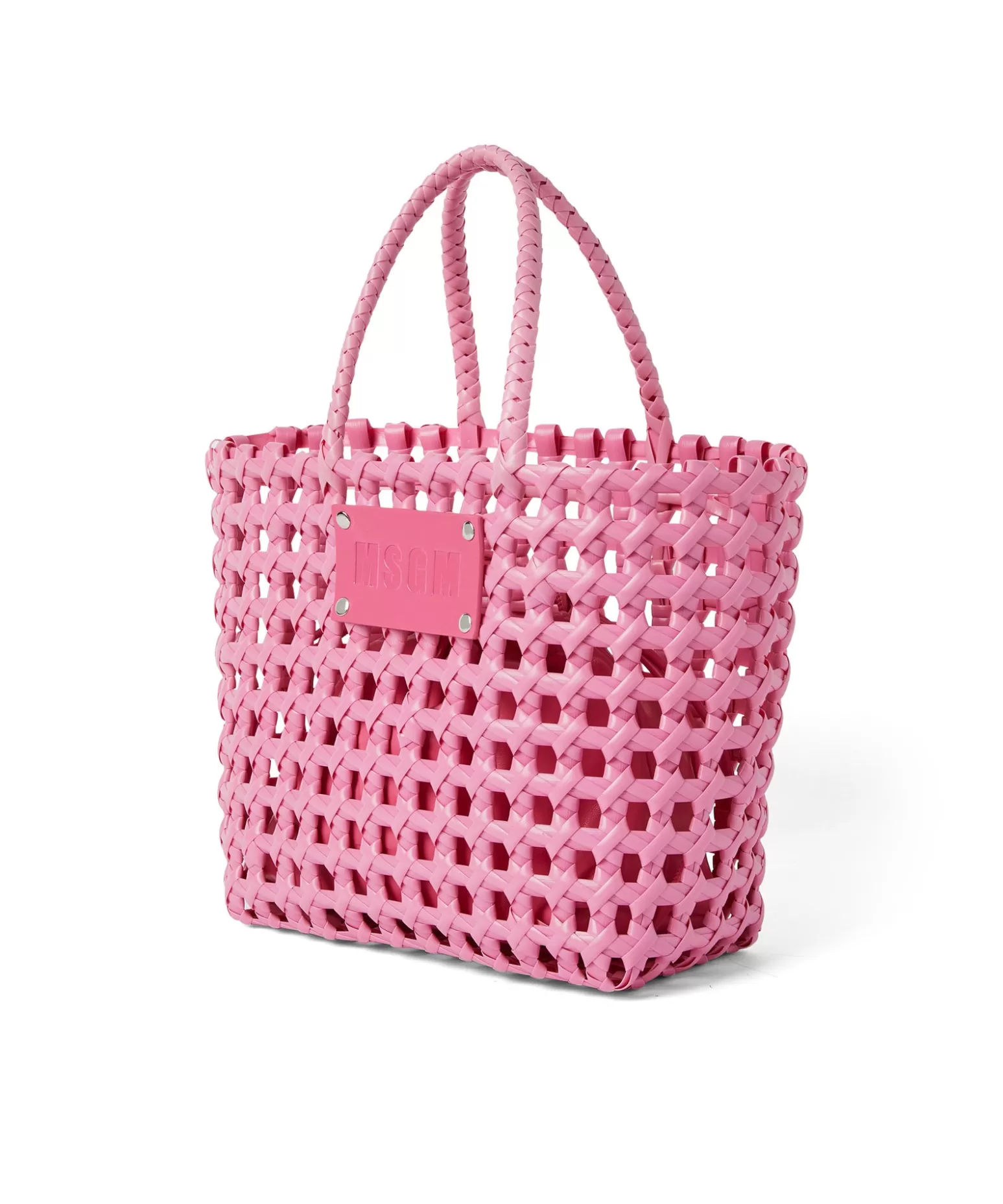 Donna MSGM Mini Basket Net Bag Con Mini Pouch Corredata In Ecopelle