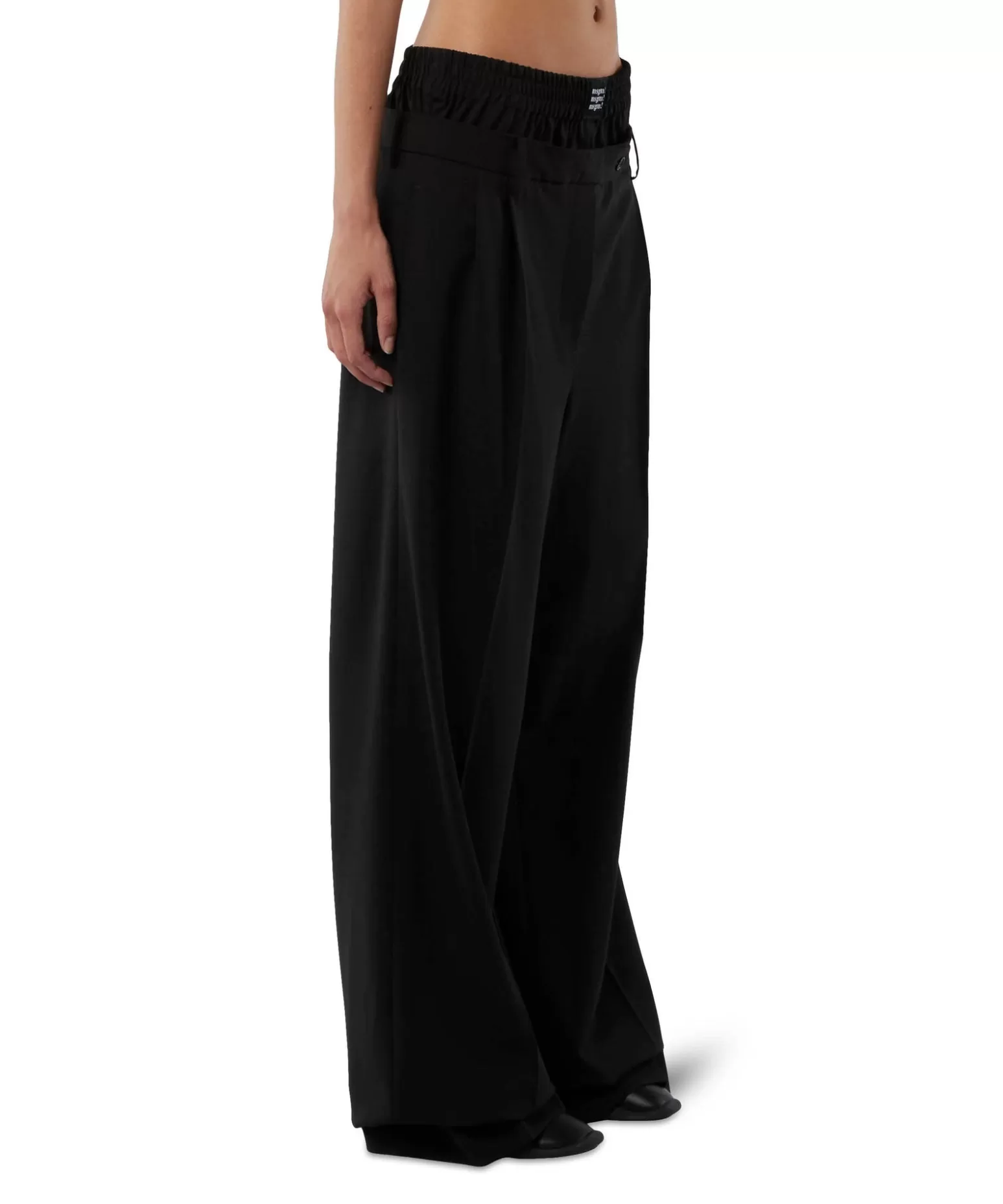 Donna MSGM Pantaloni Sartoriale Con Boxer Incorporato In Lana Vergine