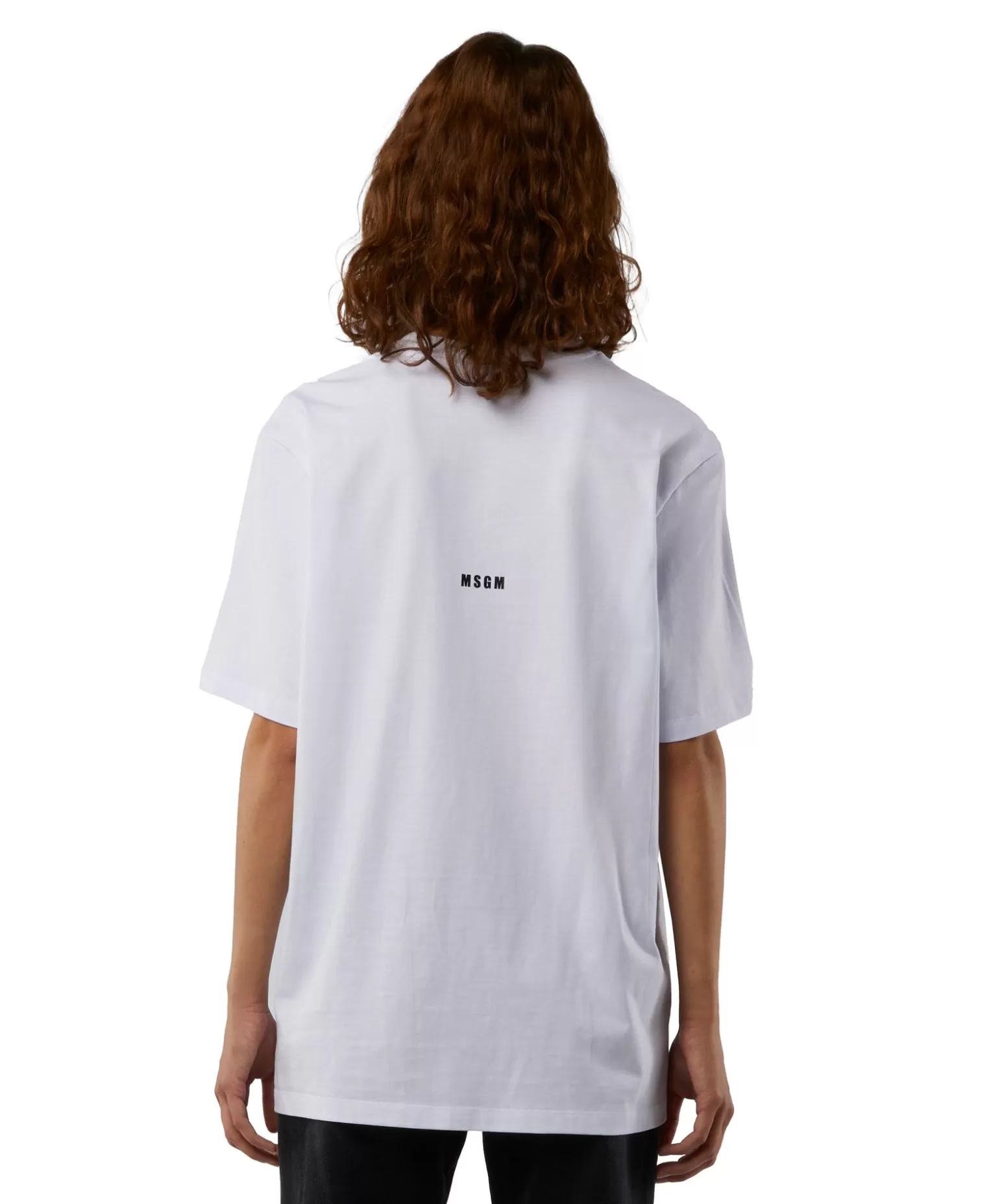 Donna MSGM T-Shirt Girocollo Con Quote "Pensavo Fosse Amore Invece Era Milano"