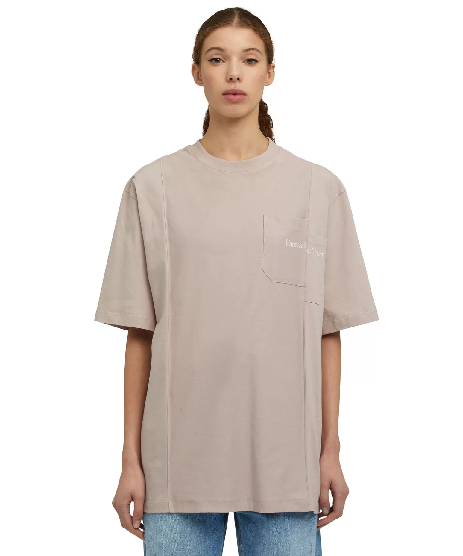 Uomo MSGM T-Shirt Girocollo In Cotone Organico Della Capsule Fantastic Green